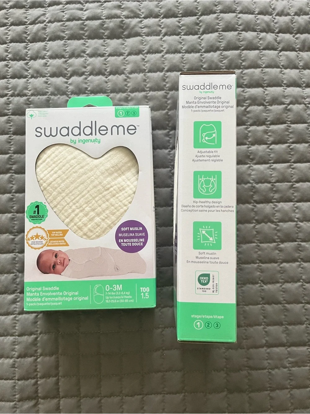 NWT 2 SWADDLEME Muslin Swaddles | 0-3 Months